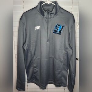 New Balance Men's Sweatshirt Size M Gray Northside Half Zip-Up Long Sleeve Sport